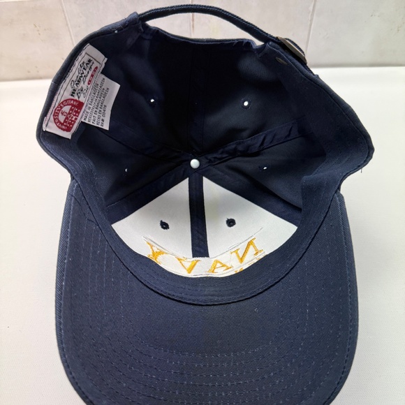 Navy U.S. Naval Academy Baseball Hat Cotton Adjustable OS - Picture 4 of 7